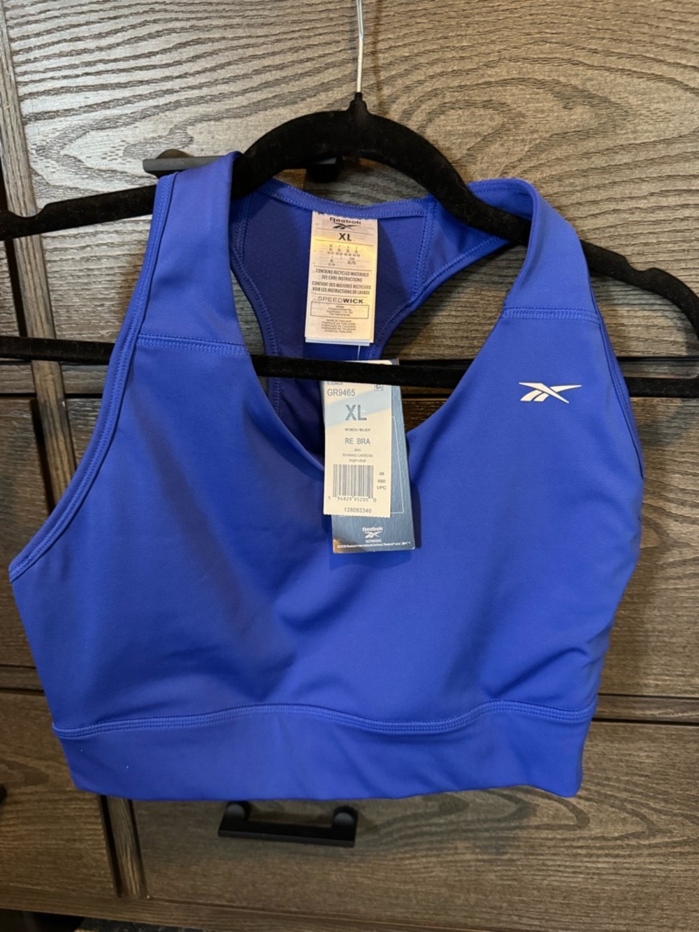Reebok Women's Royal Blue Racerback Sports Bra - XL